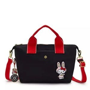 Kipling Hello Kitty Kala Mini Tote/Shoulder Bag Black/Red